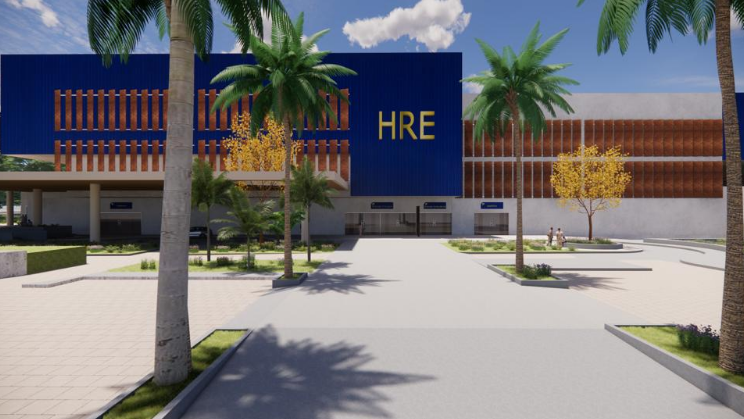 Projeto do Hospital do Recanto das Emas, que terá 100 leitos, sendo 60 de internação adulta, 30 de internação pediátrica e dez de UTI pediátrica   